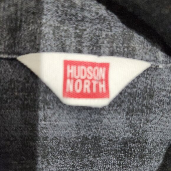 Hudson North Shirt Mens Medium Gray Long Sleeve Button Up Casual Pocket Cotton - Picture 2 of 13